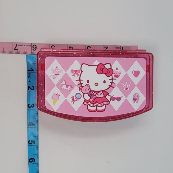 Vintage Sanrio Hello Kitty Jewelry Mirror Bear Glitter Box 2013 Rare - Picture 6 of 12